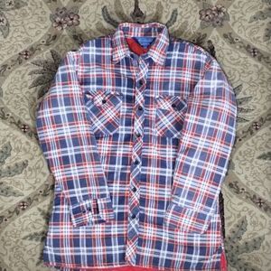 Northern Summit Vintage Padded Insulted Plaid Button Down Flannel
